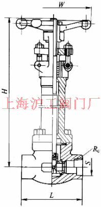 DZ11H、DZ11Y 型 150(Lb)~800(Lb) 鍛鋼低溫閘閥外形及結(jié)構(gòu)尺寸示意圖